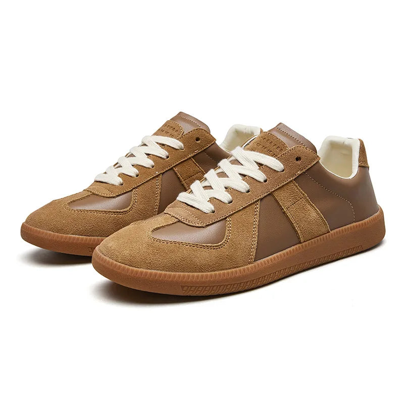 Lace-Up Sneakers - Herren Rutschfeste Freizeit Walking Sneakers-Braun-36-Chaps Herrenmode