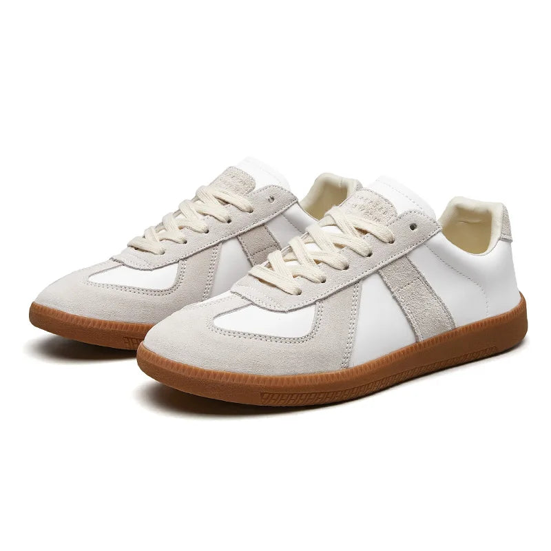 Lace-Up Sneakers - Herren Rutschfeste Freizeit Walking Sneakers-Weiß-36-Chaps Herrenmode