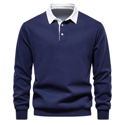 Langarm-Polo | Freizeit | Halbgeknöpft | Pullover-Polo | Herrenbekleidung-Chaps Herrenmode