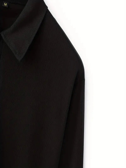 Langarm-Polohemd – Atmungsaktiv – Halbgeknöpft – Polohemd – Herrenhemden-Chaps Herrenmode