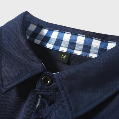 Langarm-Polohemd – halbe Knopfleiste – Umlegekragen – Langarmhemd – Herrenhemden-Chaps Herrenmode