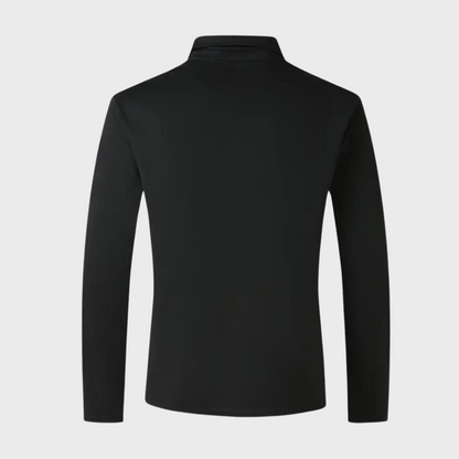 Langarm-Polohemd – halbe Knopfleiste – Umlegekragen – Langarmhemd – Herrenhemden-Chaps Herrenmode