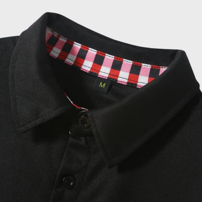 Langarm-Polohemd – halbe Knopfleiste – Umlegekragen – Langarmhemd – Herrenhemden-Chaps Herrenmode