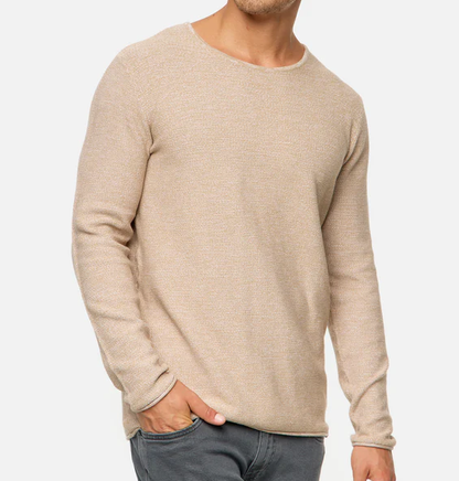 Langarm-Shirt – Lässiger Rundhalspullover für Männer-Maisstängel-XS-Chaps Herrenmode