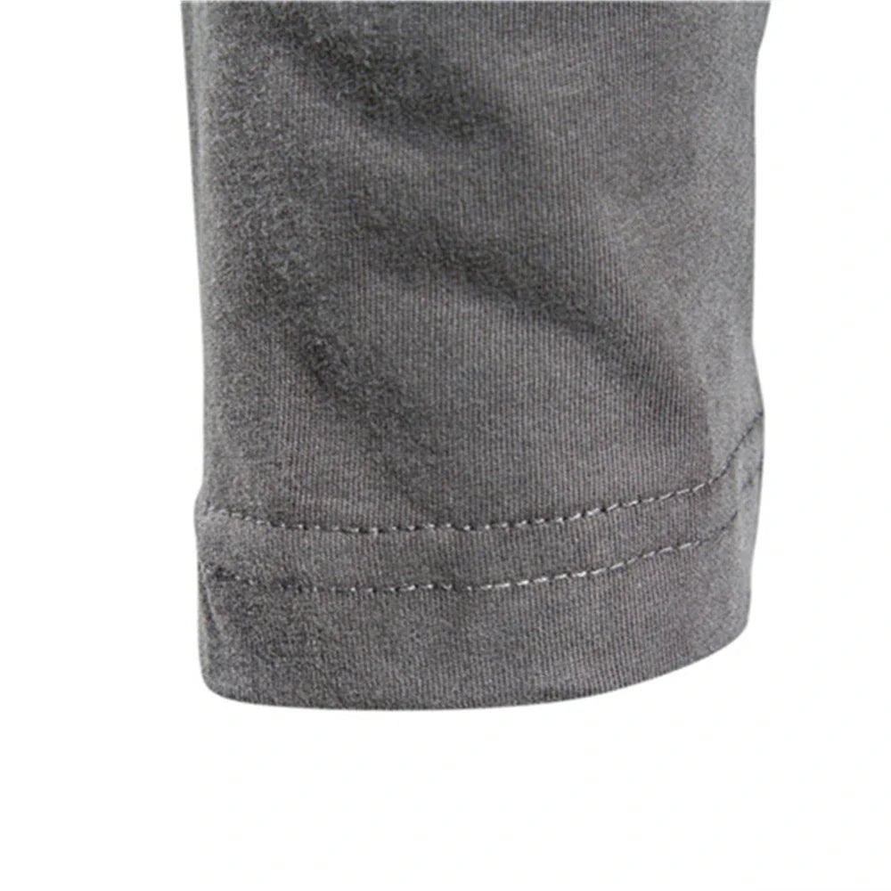 Langarm-T-Shirt | Rundhalsausschnitt | Einfarbig | Langarm-Weste | Herrenbekleidung-Chaps Herrenmode