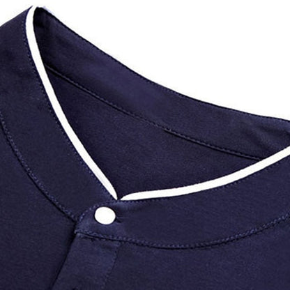Langarm-T-Shirt – geknöpft – schmal geschnitten – Poloshirt – Herrenbekleidung-Chaps Herrenmode