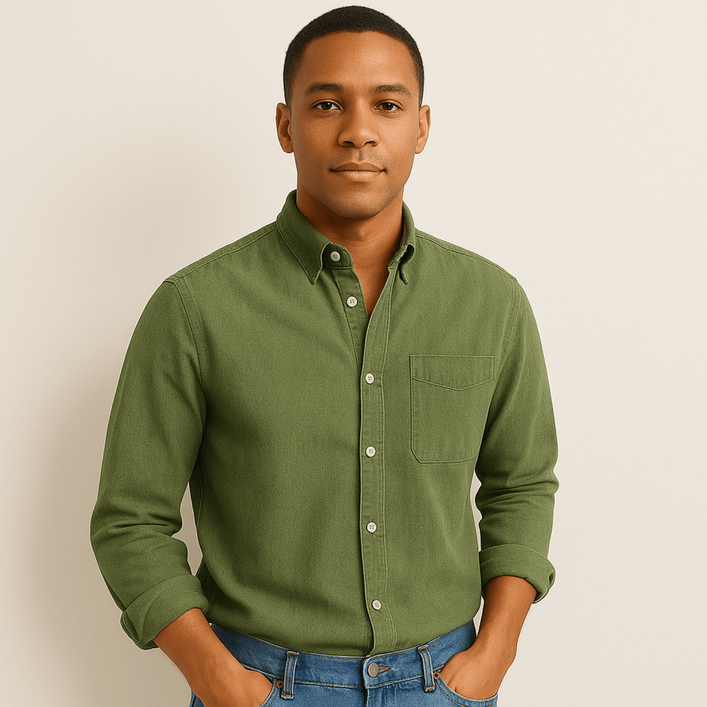 Langarmhemd | Regular Fit | Hemd mit Kragen | Hemd mit Knopfleiste | Herrenhemd-Chaps Herrenmode