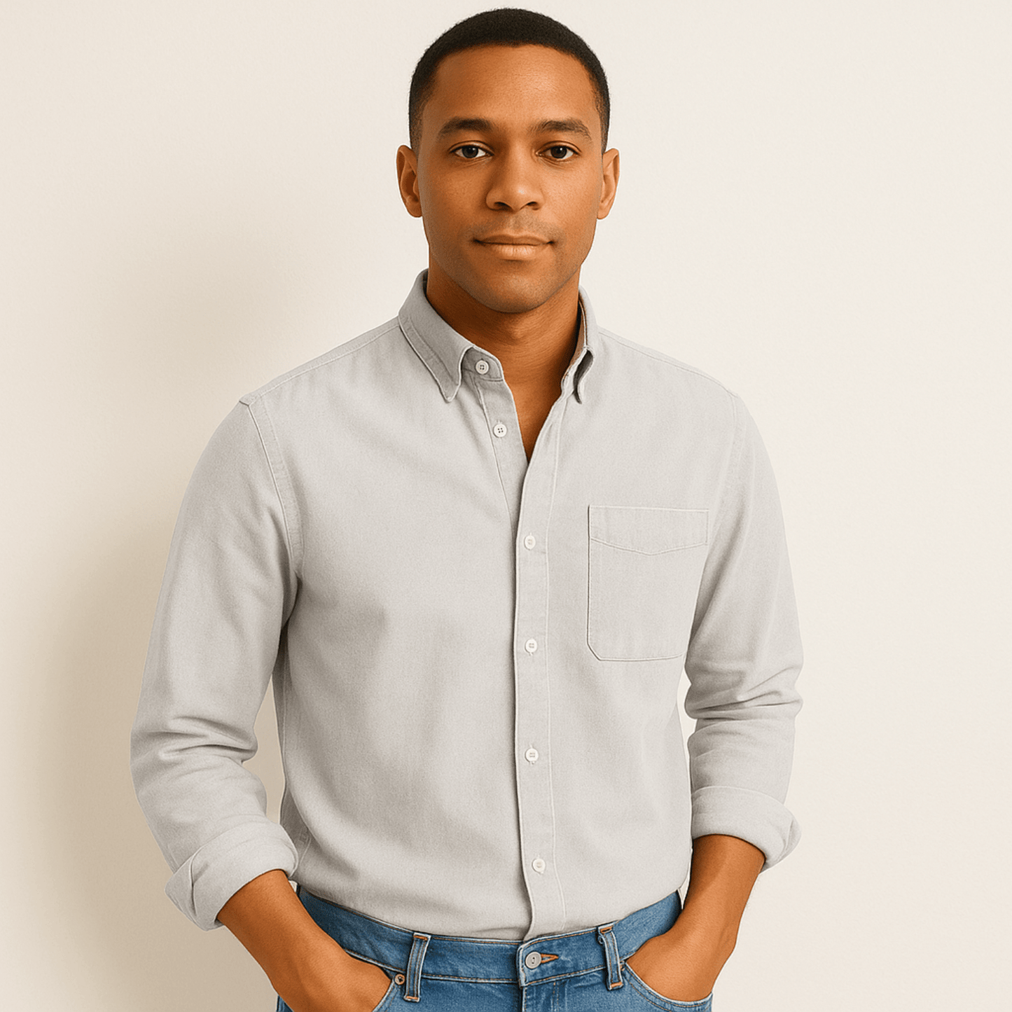 Langarmhemd | Regular Fit | Hemd mit Kragen | Hemd mit Knopfleiste | Herrenhemd-Chaps Herrenmode
