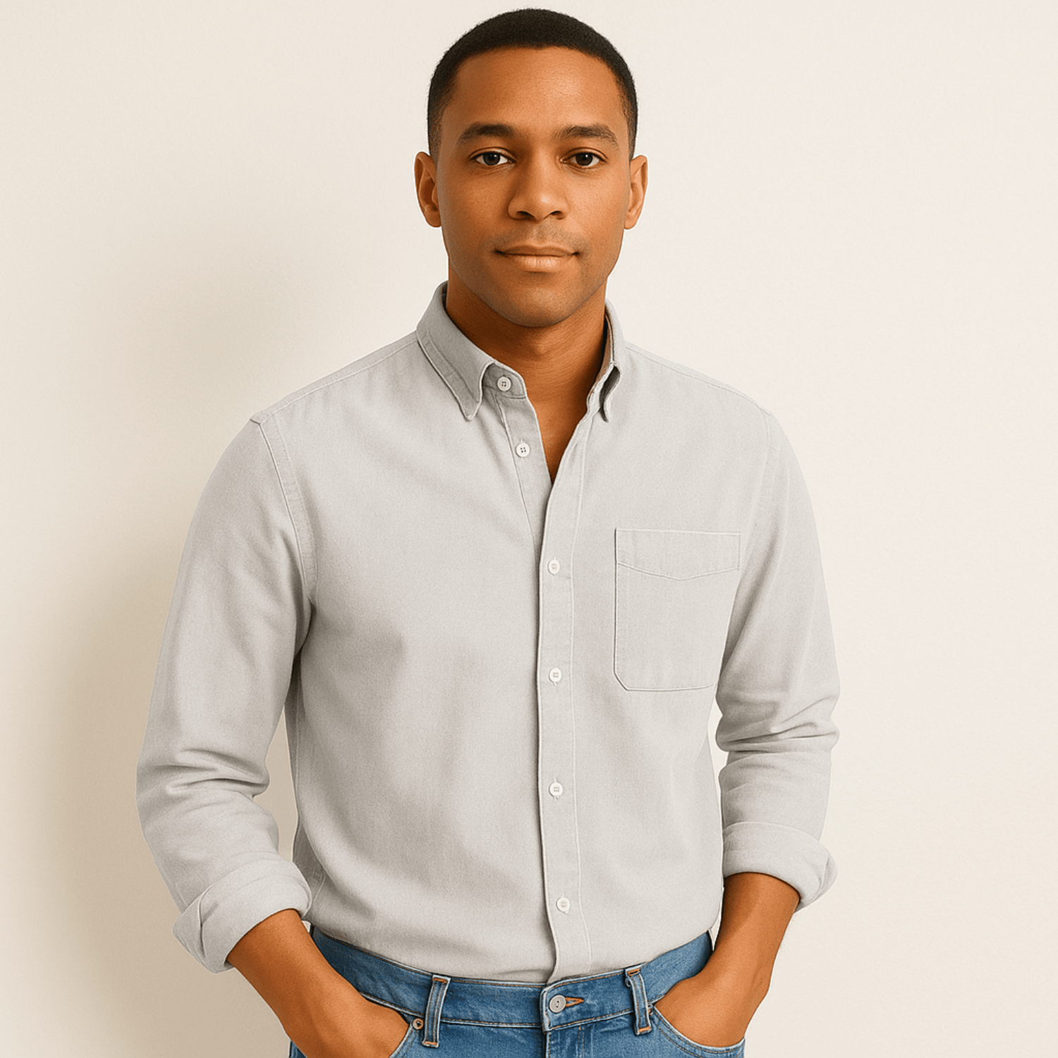 Langarmhemd | Regular Fit | Hemd mit Kragen | Hemd mit Knopfleiste | Herrenhemd-Chaps Herrenmode