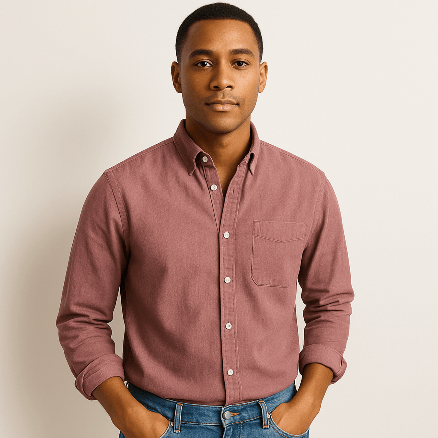 Langarmhemd | Regular Fit | Hemd mit Kragen | Hemd mit Knopfleiste | Herrenhemd-Chaps Herrenmode