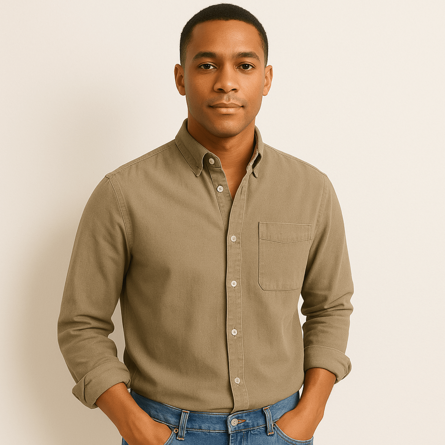 Langarmhemd | Regular Fit | Hemd mit Kragen | Hemd mit Knopfleiste | Herrenhemd-Chaps Herrenmode