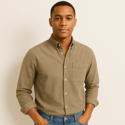 Langarmhemd | Regular Fit | Hemd mit Kragen | Hemd mit Knopfleiste | Herrenhemd-Chaps Herrenmode