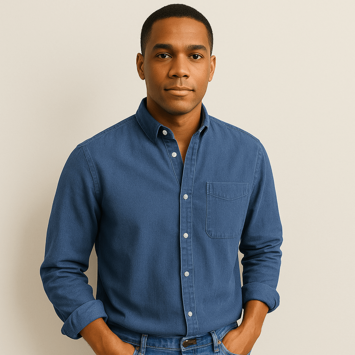 Langarmhemd | Regular Fit | Hemd mit Kragen | Hemd mit Knopfleiste | Herrenhemd-Chaps Herrenmode