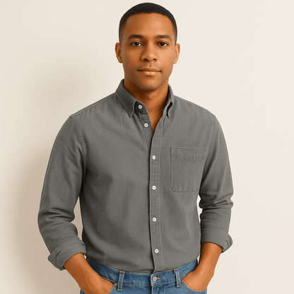 Langarmhemd | Regular Fit | Hemd mit Kragen | Hemd mit Knopfleiste | Herrenhemd-Chaps Herrenmode