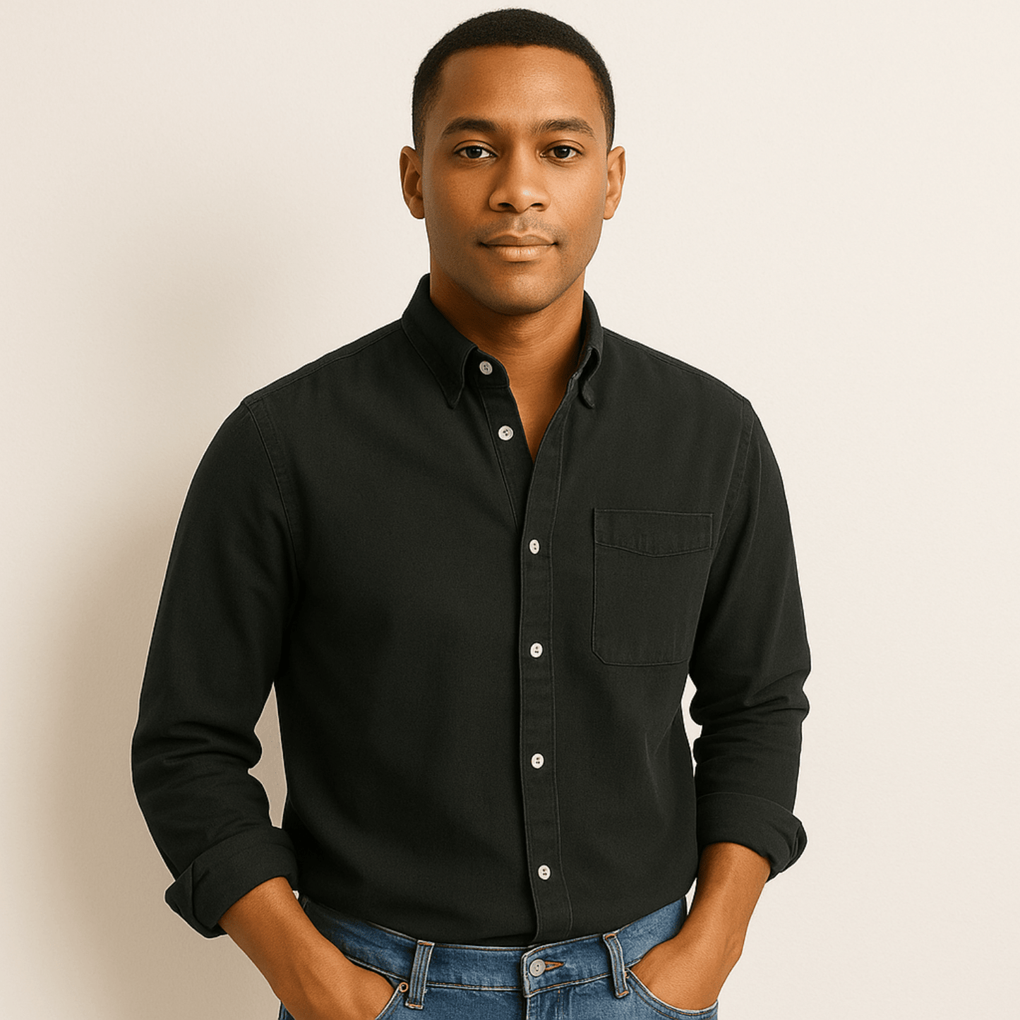 Langarmhemd | Regular Fit | Hemd mit Kragen | Hemd mit Knopfleiste | Herrenhemd-Chaps Herrenmode