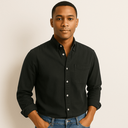 Langarmhemd | Regular Fit | Hemd mit Kragen | Hemd mit Knopfleiste | Herrenhemd-Chaps Herrenmode