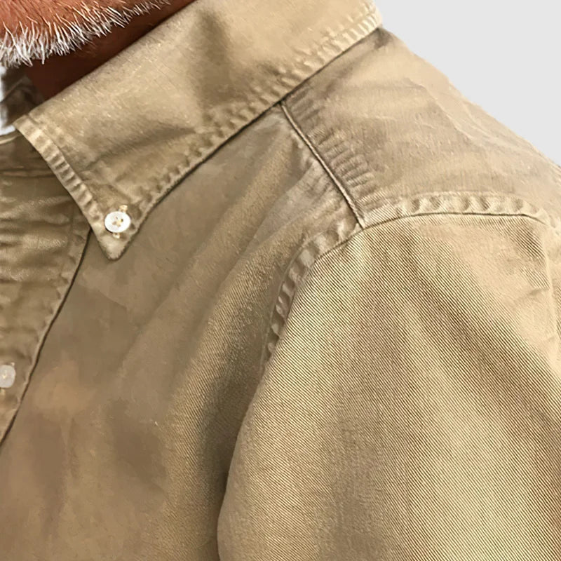 Langärmliges Hemd – Lässig – Mit Kragen – Knopfleiste – Herrenhemden-Chaps Herrenmode