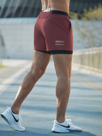 Laufshorts - 2-in-1 - Quick Dry - Gym Shorts - Herrenshorts-Chaps Herrenmode