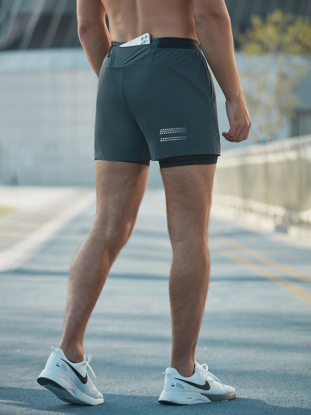 Laufshorts - 2-in-1 - Quick Dry - Gym Shorts - Herrenshorts-Stürmische See-XS-Chaps Herrenmode