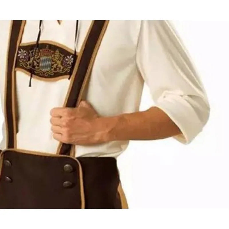 Lederhosen Outfit | Bayerisches Kostüm | Oktoberfest Lederhosen | Jungs Oktoberfest Kostüm | Deutsches Oktoberfest Outfit Männer-Chaps Herrenmode