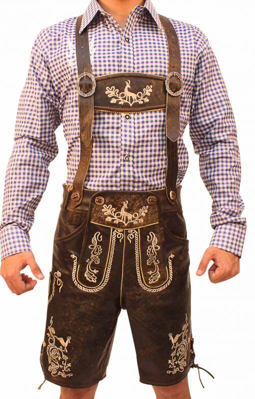 Lederhosen Outfit - Braun - Festival - Oktoberfest Outfit - Oktoberfest Outfit für Jungs-Braun-M-Chaps Herrenmode