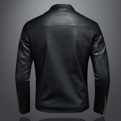 Lederjacke - Herren Zip-Up Moto Biker Jacke-Chaps Herrenmode