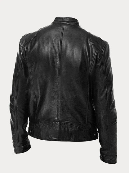 Lederjacke | Zip-Up | Regular Fit | Bikerjacke | Herren Lederjacke-Chaps Herrenmode