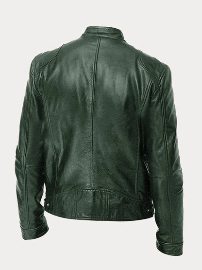 Lederjacke | Zip-Up | Regular Fit | Bikerjacke | Herren Lederjacke-Chaps Herrenmode