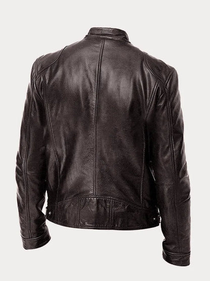 Lederjacke | Zip-Up | Regular Fit | Bikerjacke | Herren Lederjacke-Chaps Herrenmode