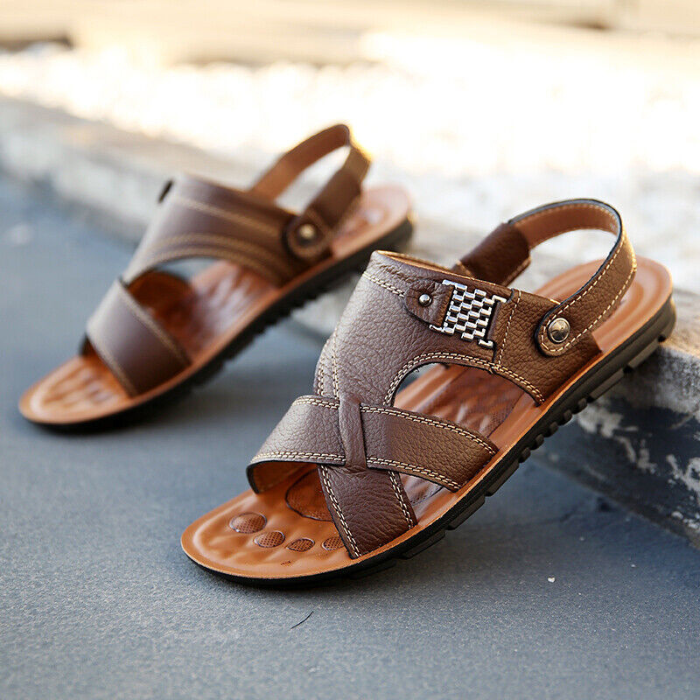Ledersandalen – Ergonomisch – Sport – Orthopädische Sandalen – Herrensandalen-Chaps Herrenmode