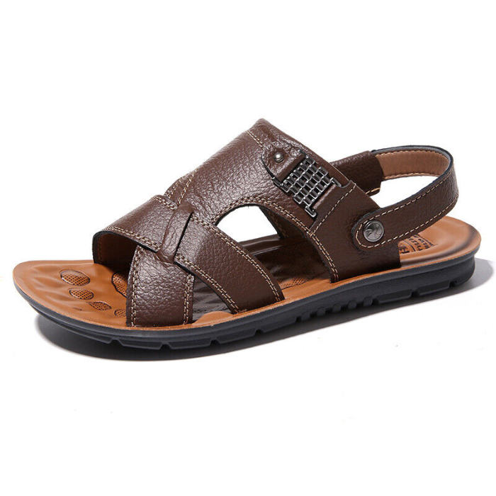 Ledersandalen – Ergonomisch – Sport – Orthopädische Sandalen – Herrensandalen-Chaps Herrenmode