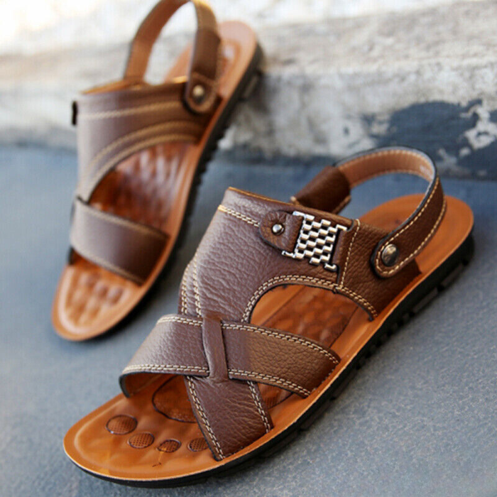 Ledersandalen – Ergonomisch – Sport – Orthopädische Sandalen – Herrensandalen-Chaps Herrenmode