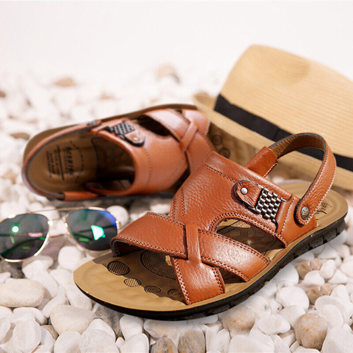 Ledersandalen – Ergonomisch – Sport – Orthopädische Sandalen – Herrensandalen-Chaps Herrenmode