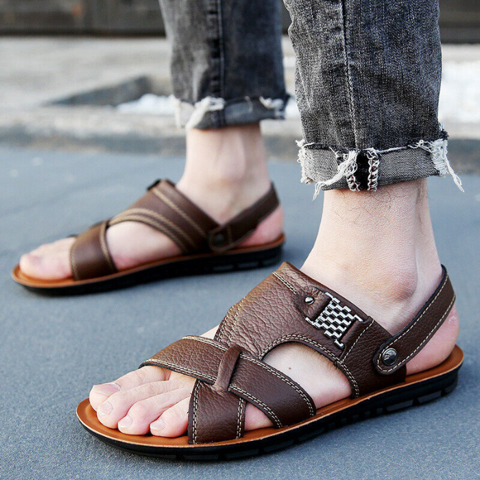 Ledersandalen – Ergonomisch – Sport – Orthopädische Sandalen – Herrensandalen-Chaps Herrenmode