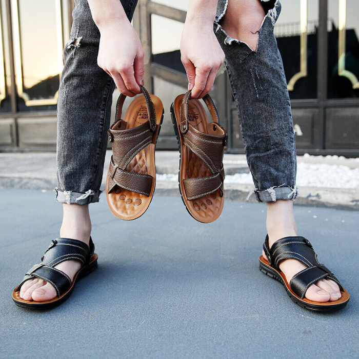 Ledersandalen – Ergonomisch – Sport – Orthopädische Sandalen – Herrensandalen-Chaps Herrenmode