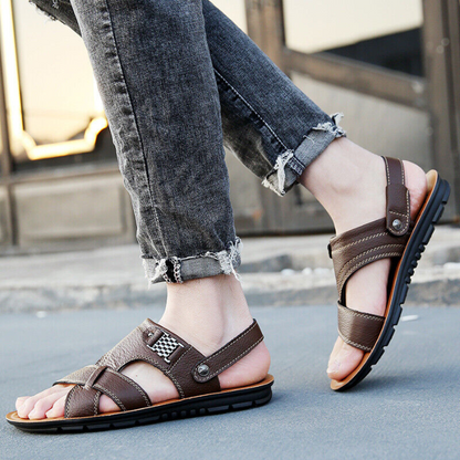 Ledersandalen – Ergonomisch – Sport – Orthopädische Sandalen – Herrensandalen-Chaps Herrenmode