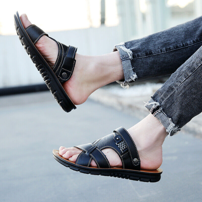 Ledersandalen – Ergonomisch – Sport – Orthopädische Sandalen – Herrensandalen-Chaps Herrenmode