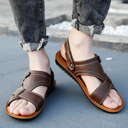 Ledersandalen – Ergonomisch – Sport – Orthopädische Sandalen – Herrensandalen-Chaps Herrenmode