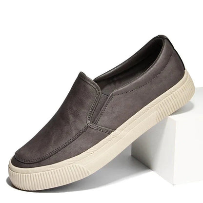 Lederschuhe - Bequeme Herren-Schuhe mit Gummisohle-Grau-38-Chaps Herrenmode