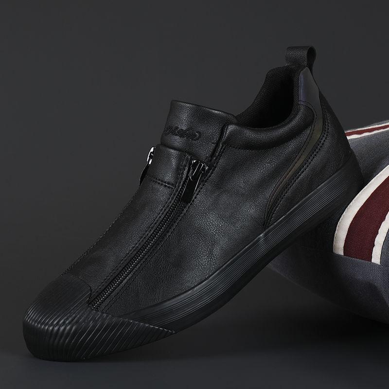 Lederschuhe | Rutschfest | Slipper | Herrenschuhe | Ledersneaker-Schwarz-38-Chaps Herrenmode