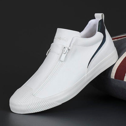 Lederschuhe | Rutschfest | Slipper | Herrenschuhe | Ledersneaker-Weiß-38-Chaps Herrenmode
