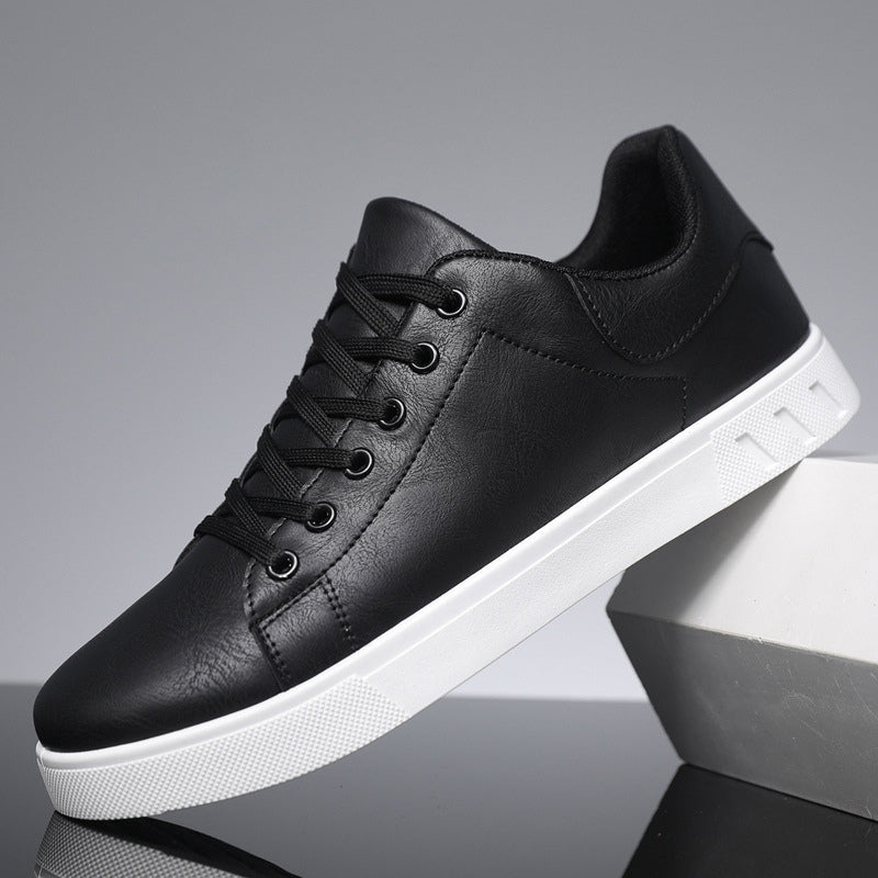 Ledersneaker – ergonomische Schnürschuhe für Herren-Schwarz-36-Chaps Herrenmode