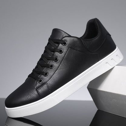 Ledersneaker – ergonomische Schnürschuhe für Herren-Schwarz-36-Chaps Herrenmode