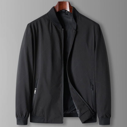 Leichte Jacke – Lässige Windjacke mit Reißverschluss für Männer-Schwarz-L-Chaps Herrenmode