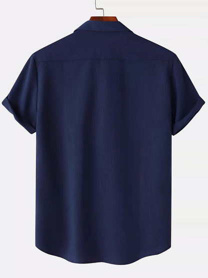 Leinenhemd - Kurzarm - Button-Up - Sommerhemd - Herrenhemden-Chaps Herrenmode
