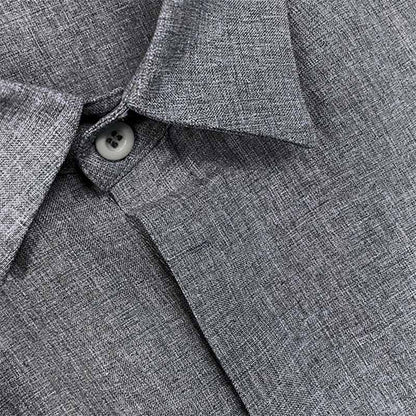 Leinenhemd - Kurzärmeliges Sommerhemd mit Knopfleiste für Männer-Chaps Herrenmode