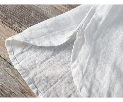 Leinenhemd – mit Knöpfen – leicht – Kurzarmhemd – Herrenhemden-Chaps Herrenmode