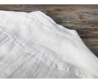 Leinenhemd – mit Knöpfen – leicht – Kurzarmhemd – Herrenhemden-Chaps Herrenmode
