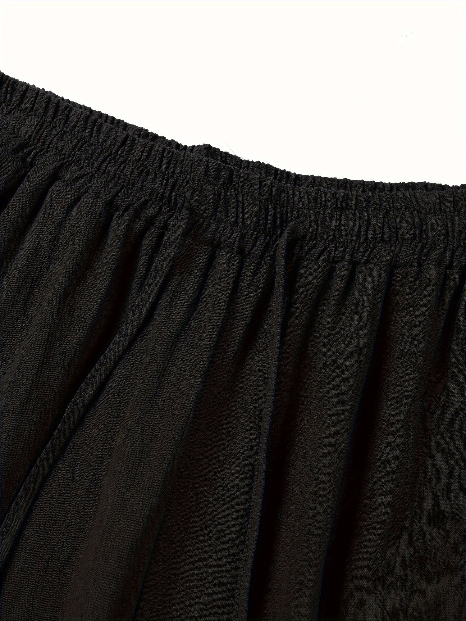 Leinenhose | Elastischer Bund | Kordelzug | Locker sitzende Hose | Herrenhose-Chaps Herrenmode
