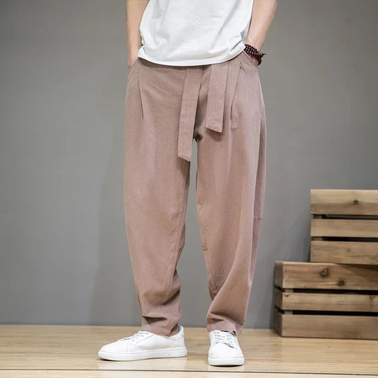 Leinenhosen | Loose Fit | Lightweight | Baggy Pants | Herrenhosen-Mokka-S-Chaps Herrenmode